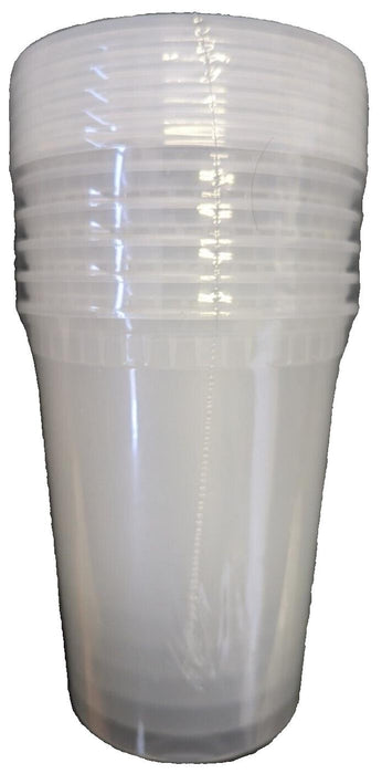 Euro Classics Pack of 6 - 32oz Round PLastic Deli Tubs With Lids