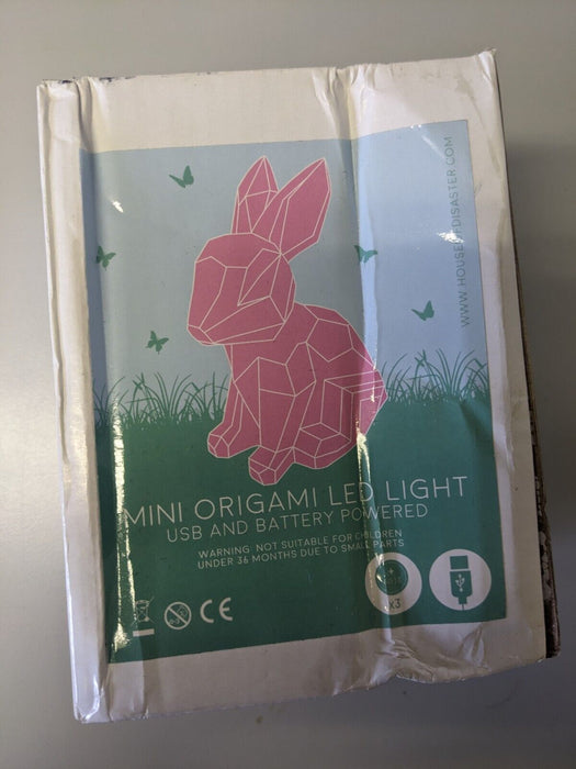 Mini Origami LED Light Rabbit Shaped USB + Battery Powered