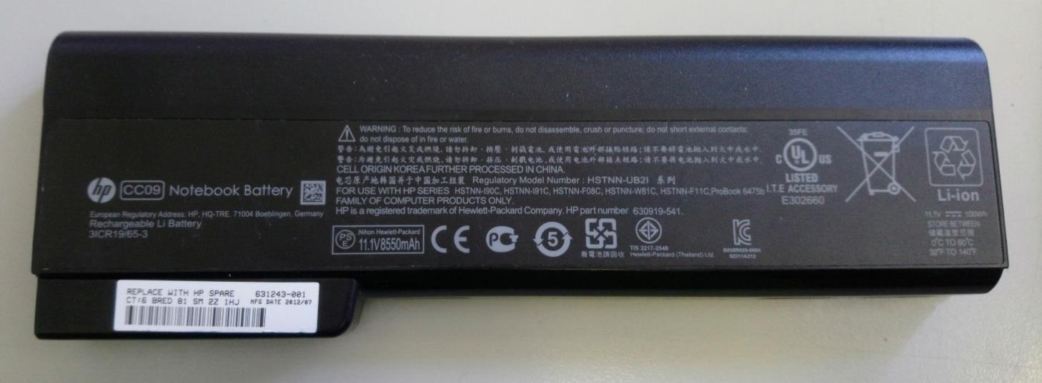 New HP Battery CC09 100Wh HSTNN-F11C 630919-421 631243-001 Genuine