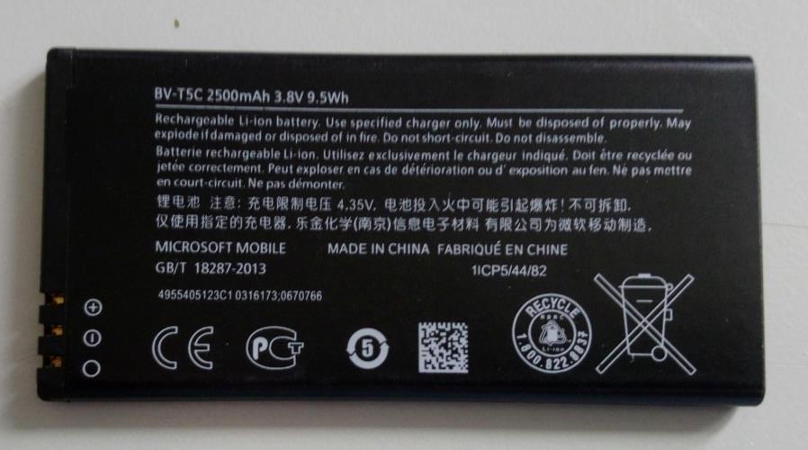 Battery Original  NOKIA BV-T5C 2500mAh 9.5Wh For LUMIA 640 NOKIA RM-1073