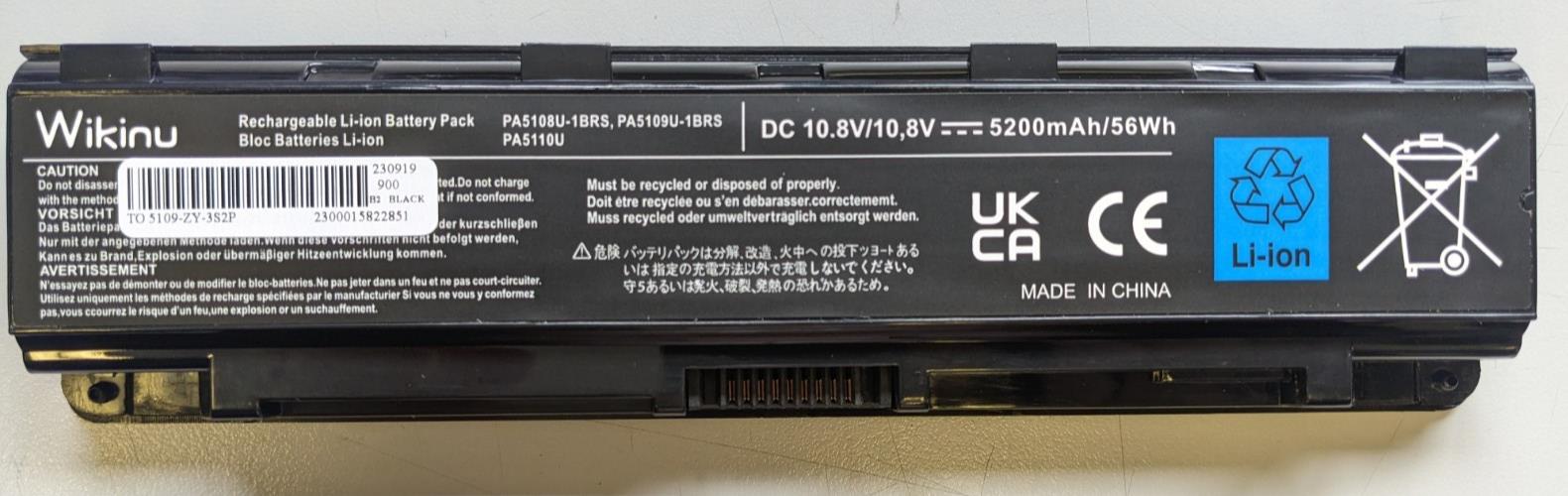 PA5108U-1BRS battery for Toshiba Satellite C55-A 10.8V PA5109U