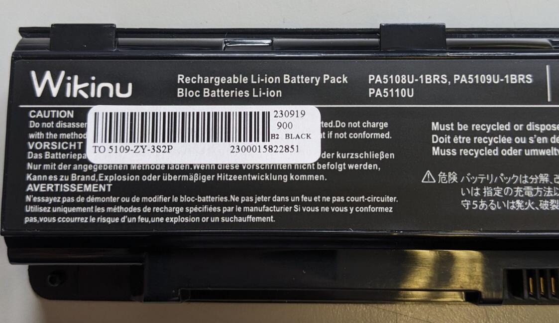 PA5108U-1BRS battery for Toshiba Satellite C55-A 10.8V PA5109U