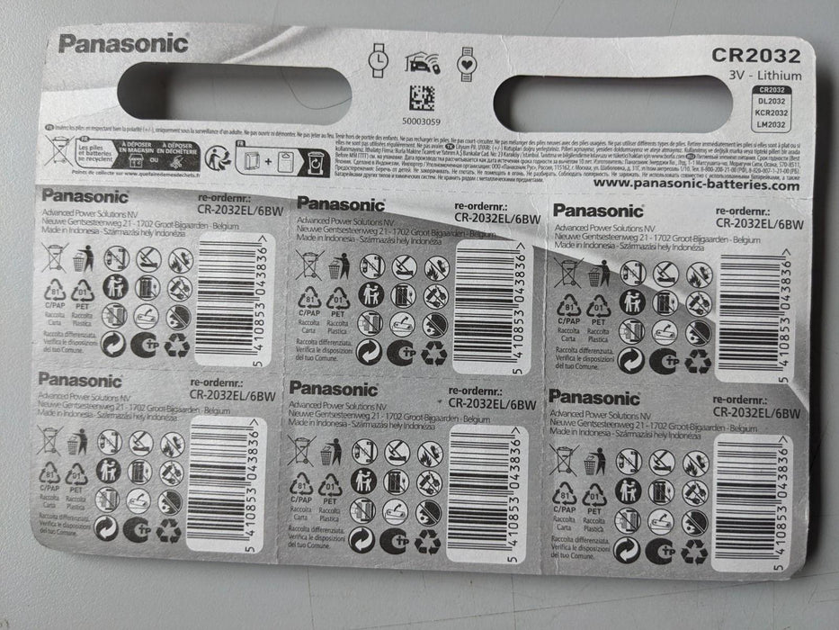 18- Panasonic CR2032 Batteries Lithium Battery 3V Button Coin Cell CR 2032