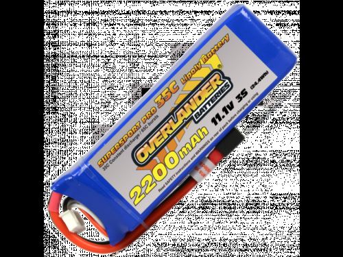 Overlander Lipo Battery 2200mAh 3S 11.1v 35C Supersport Deans Plug Li-Po 2567