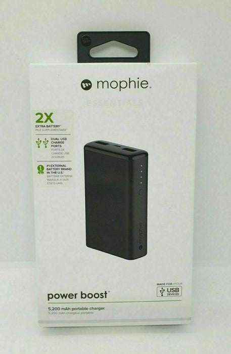 Mophie PowerBoost 5200mAh Portable Charger USB Battery Charger iPhone Samsung