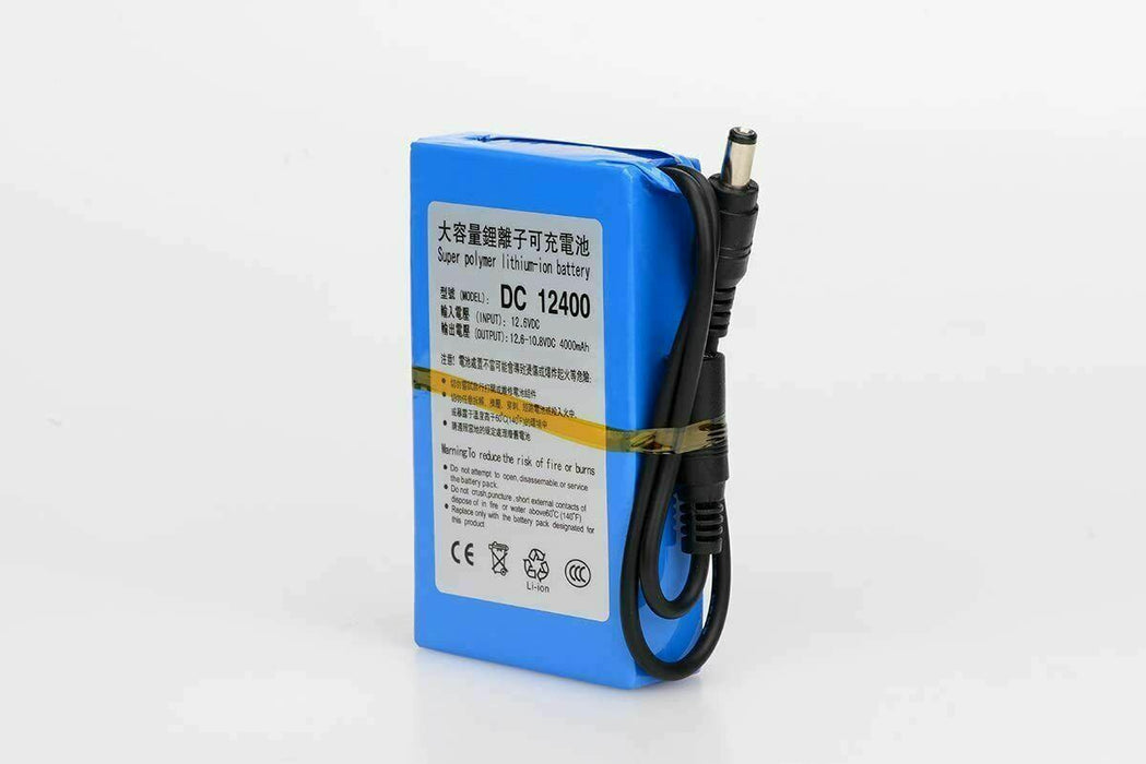Portable DC12V 4000mAh DC12400 Rechargeable li-ion Battery Pack for CCTV Cameras