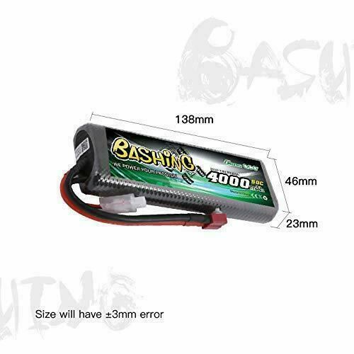 Gens ace 2S Lipo Battery 4000mAh 7.4V 50C Bashing Series HardCase 8 # Car Lipo