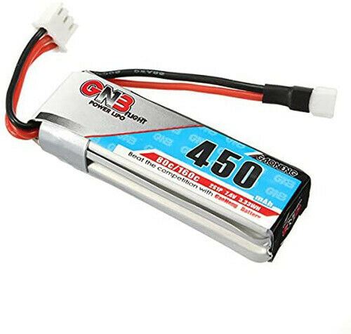 HITSAN Gaoneng GNB 7.4V 450mAh 2S 80/160C Lipo Battery White Plug One Piece