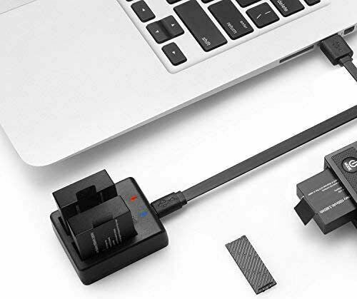 Crosstour Action Camera Battery Dual Rechargeable Batteries USB Charger DC10