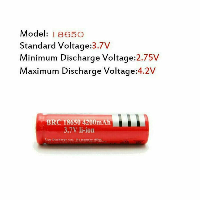 Ultrafire BRC 4200mAh 3.7V Rechargeable Li-ion Battery Flashlight torch