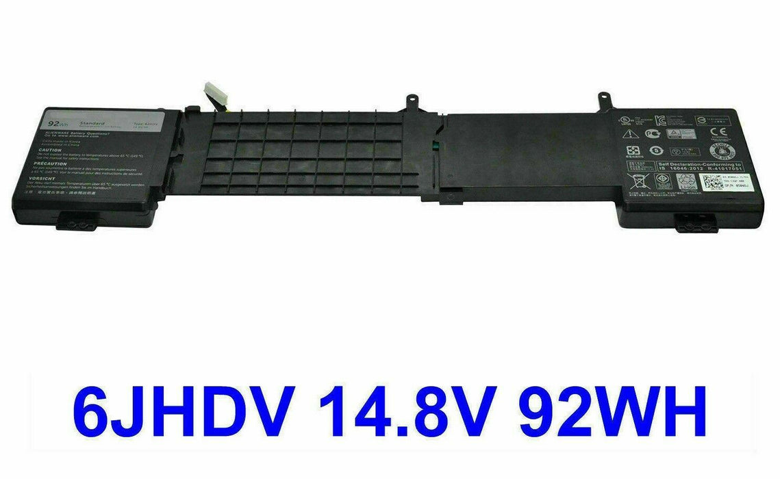 FOR DELL ALIENWARE 17 R2 R3 BATTERY 8-CELL 92Wh 14.8V 6JHDV 5046J YKWXX 05046J