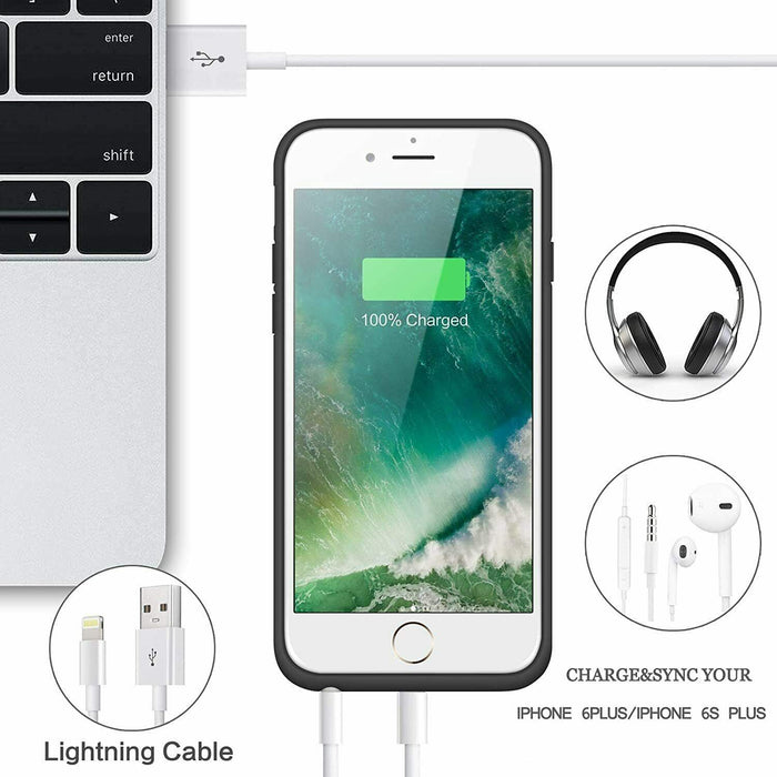 Battery Case for iPhone 6Plus 8500mAh,Portable Charger Case Rechargeable Case