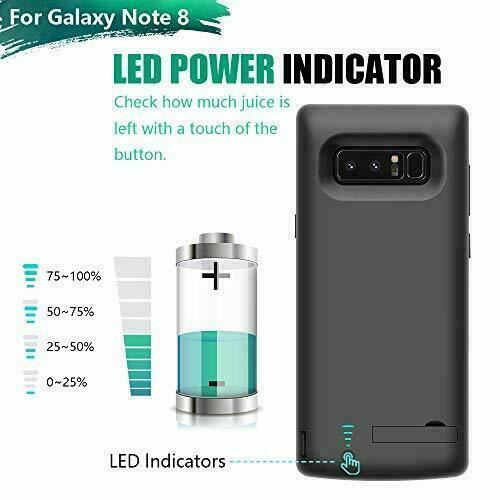 RUNSY Samsung Galaxy Note 8 Battery Case 6500mAh Rechargeable Extended Batt