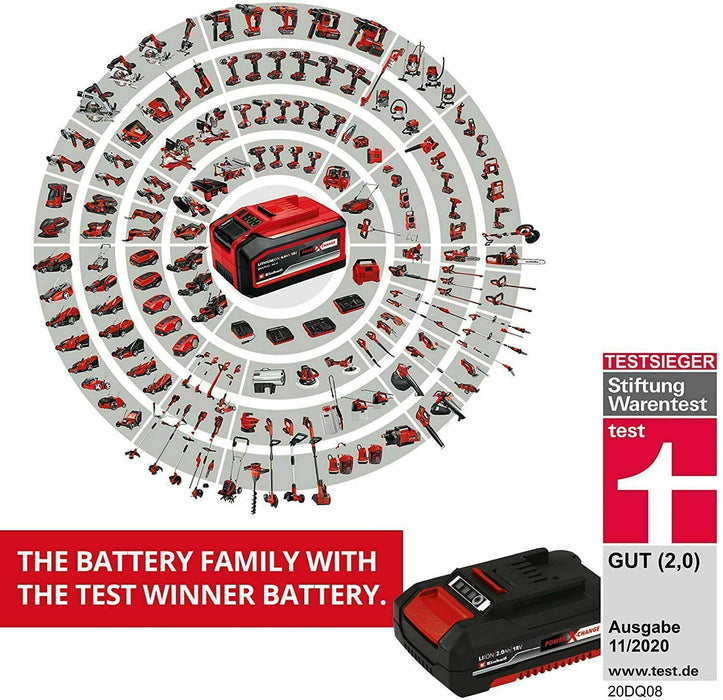 Einhell PXC 2.0 Ah Power X-Change Battery - Li-Ion, 18 V, 2 x 2.0 Ah