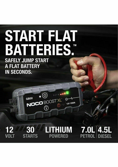 NOCO Boost XL GB50 1500 Amp 12-Volt UltraSafe Portable Lithium Jump Starter NEW
