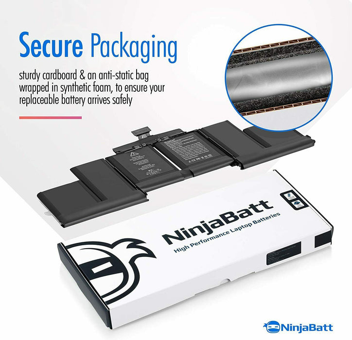 NinjaBatt A1618 Battery For Apple MacBook Pro 15" Retina A1398 Mid 2015 MJL