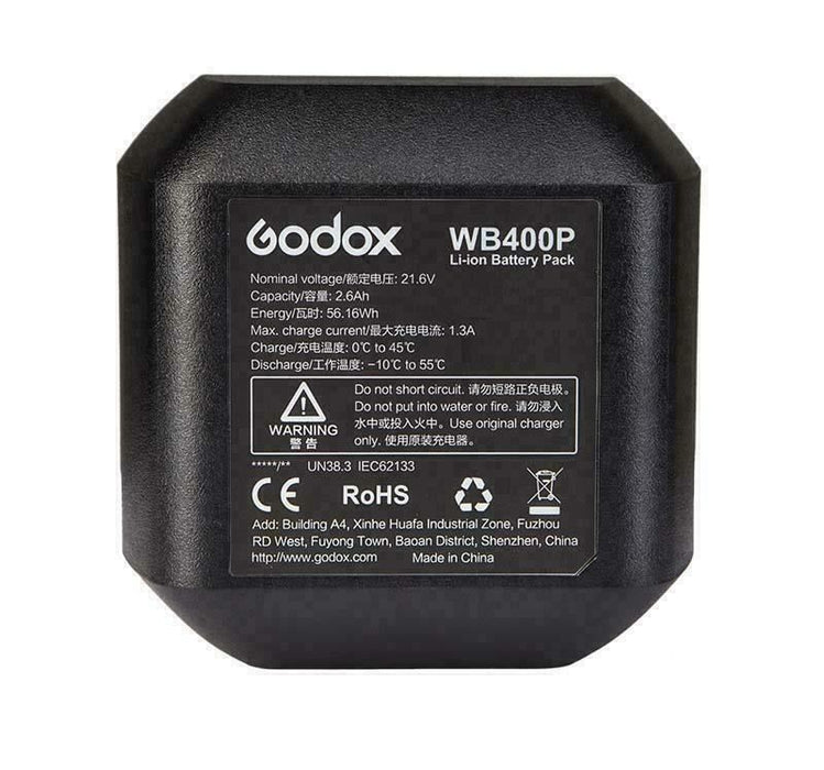 Godox AD400Pro Spare Battery WB400P Compatible With Godox AD400 Pro Studio Flash