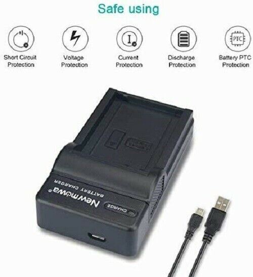 Olympus BLN-1 Replacement Battery (2-Pack) and Micro USB Charger Newmowa