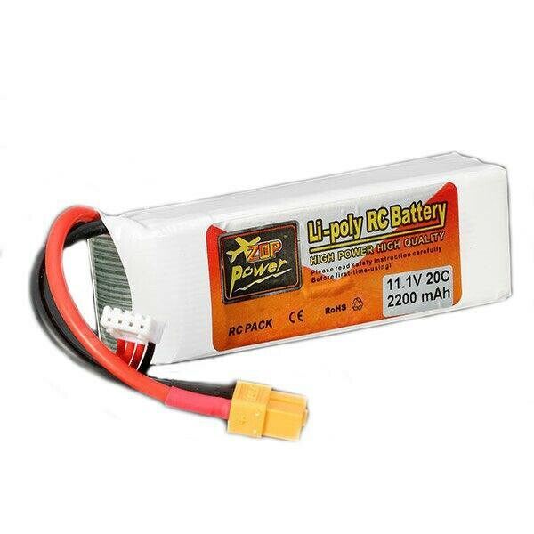 ZOP Power 11.1V 2200MAH 20C Lipo Battery XT60 Plug RC Car Airplane Helicopter