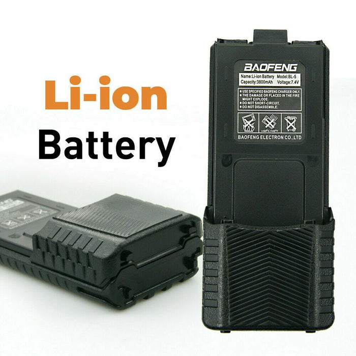UK Baofeng Pofung 3800mAh 7.4V BL-5 Li-ion Extended Battery For UV-5R Radio Pro