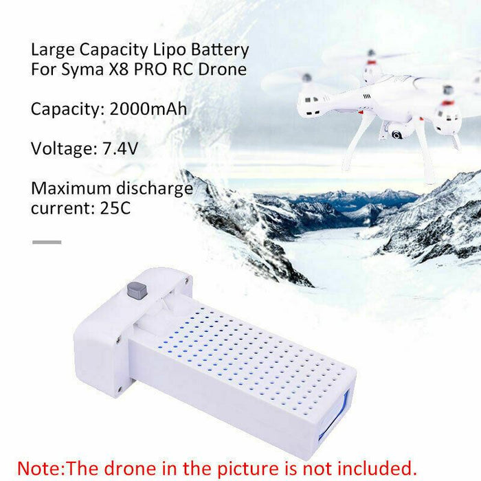 Syma X8 PRO 7.4V 2000mAh Lipo Battery RC Drone Large Capacity Battery RC Parts