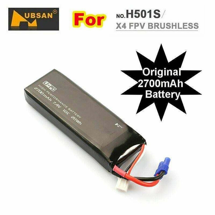 Hubsan H501S Original Spare Parts Battery 7.4V 2700mAh 10C Lithium for RC Drone