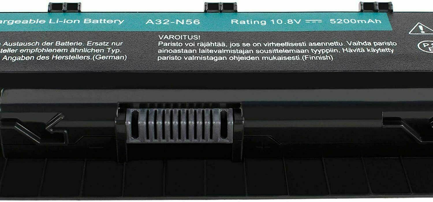 Laptop Battery for Asus A32-N56 A31-N56 N56 N76 N46 F45A F55 B53A B53V R500VD