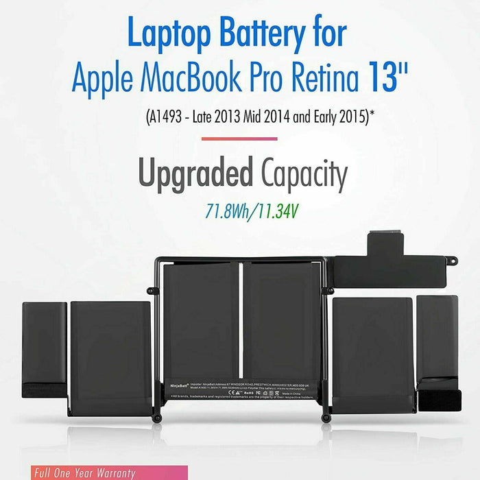 Battery A1582 A1493 for Apple MacBook Pro Retina 13”A1502 2013 2014 2015