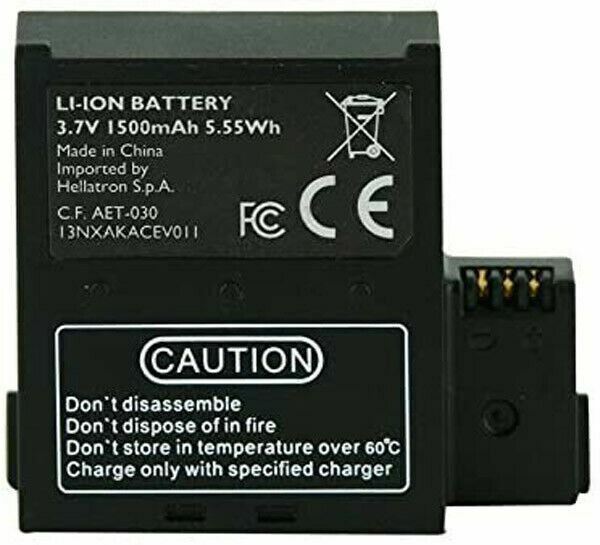 Nilox F-60 Evo WIFI Rechargeable Battery for Camera Black 1500mah Original