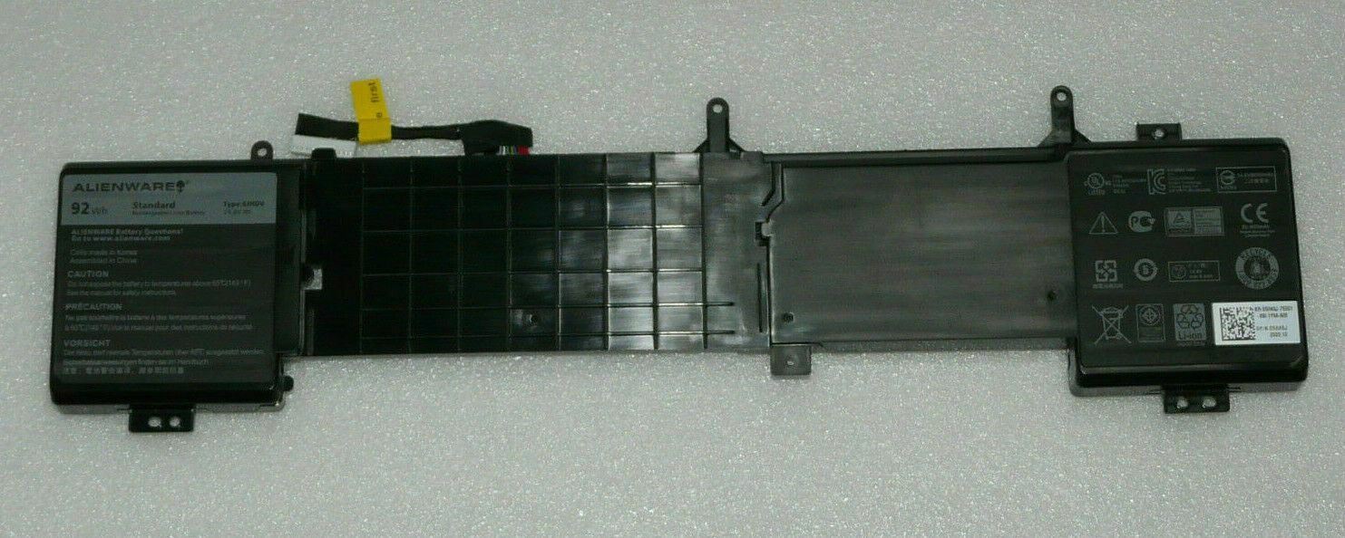ORIGINAL ALIENWARE 17 R2 R3 BATTERY 8-CELL 92Wh 14.8V 6JHDV 5046J YKWXX 05046J