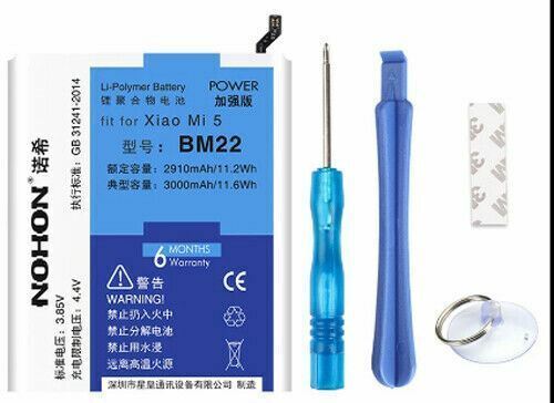 NOHON Battery For Xiaomi Mi5 Mi4C Mi6 Mi 5X 6X 8 Redmi Note 2 3 4 4X 5 BM35 BM22