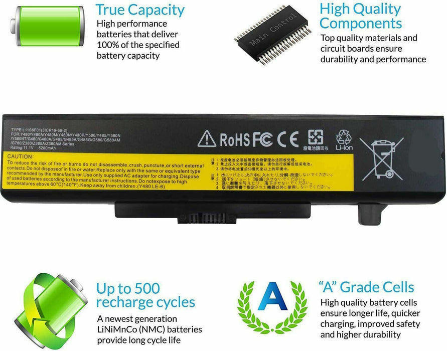Replacement Battery For Notebook Lenovo L116Y01 5200mAh 10.8V Laptop Battery