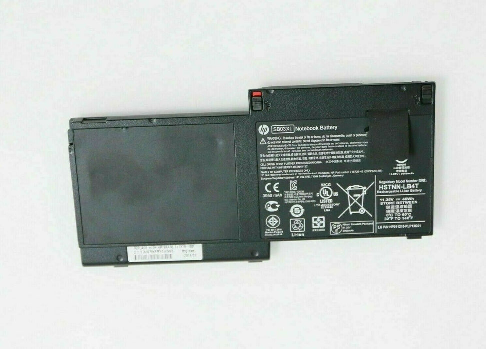 Genuine SB03XL Battery 46WH for HP EliteBook 720 G1 820 G1 820 G2 825 G2 Series