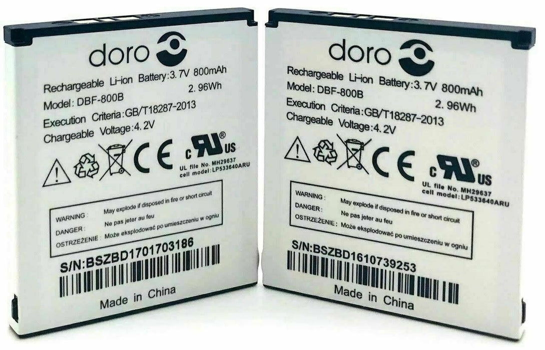 Genuine Doro DBF-800 Battery For PhoneEasy 1362 410 2414 606 610 621 622 520X