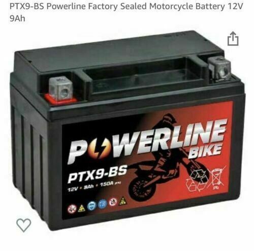 PTZ14S Powerline Bike Motorcycle Battery Replaces YTZ14S