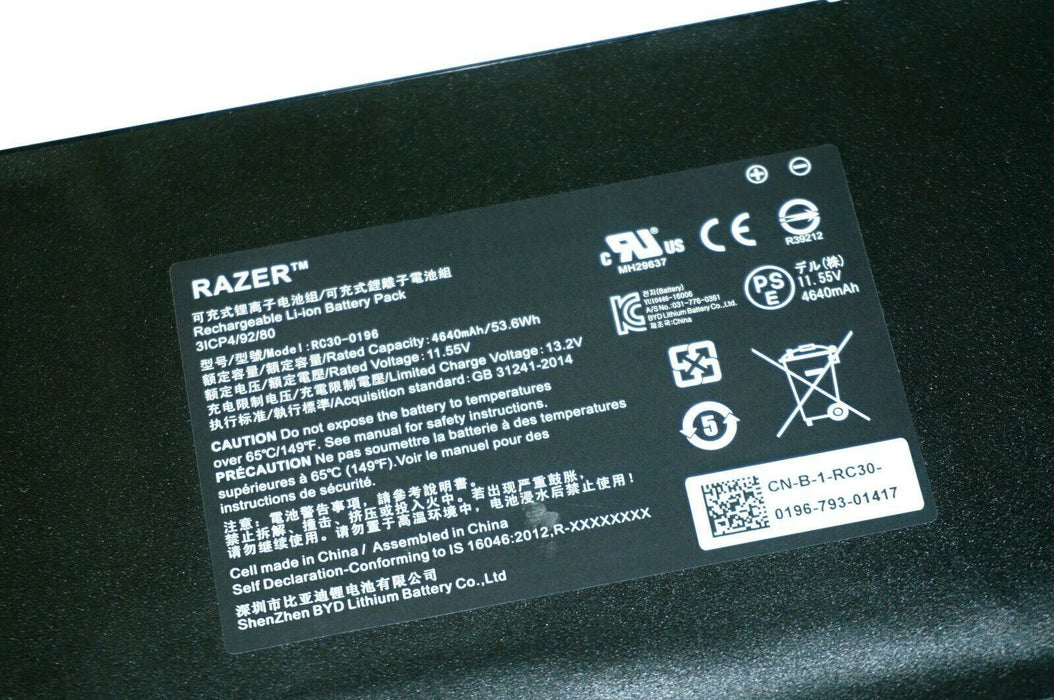 RC30-0196 Battery For Razer Blade Stealth RZ09-01962E12 RZ09-01962W10 RZ09-0239