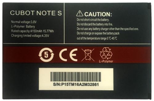 Cubot Note S  4150mAh Replacement Battery UK/EU Stock