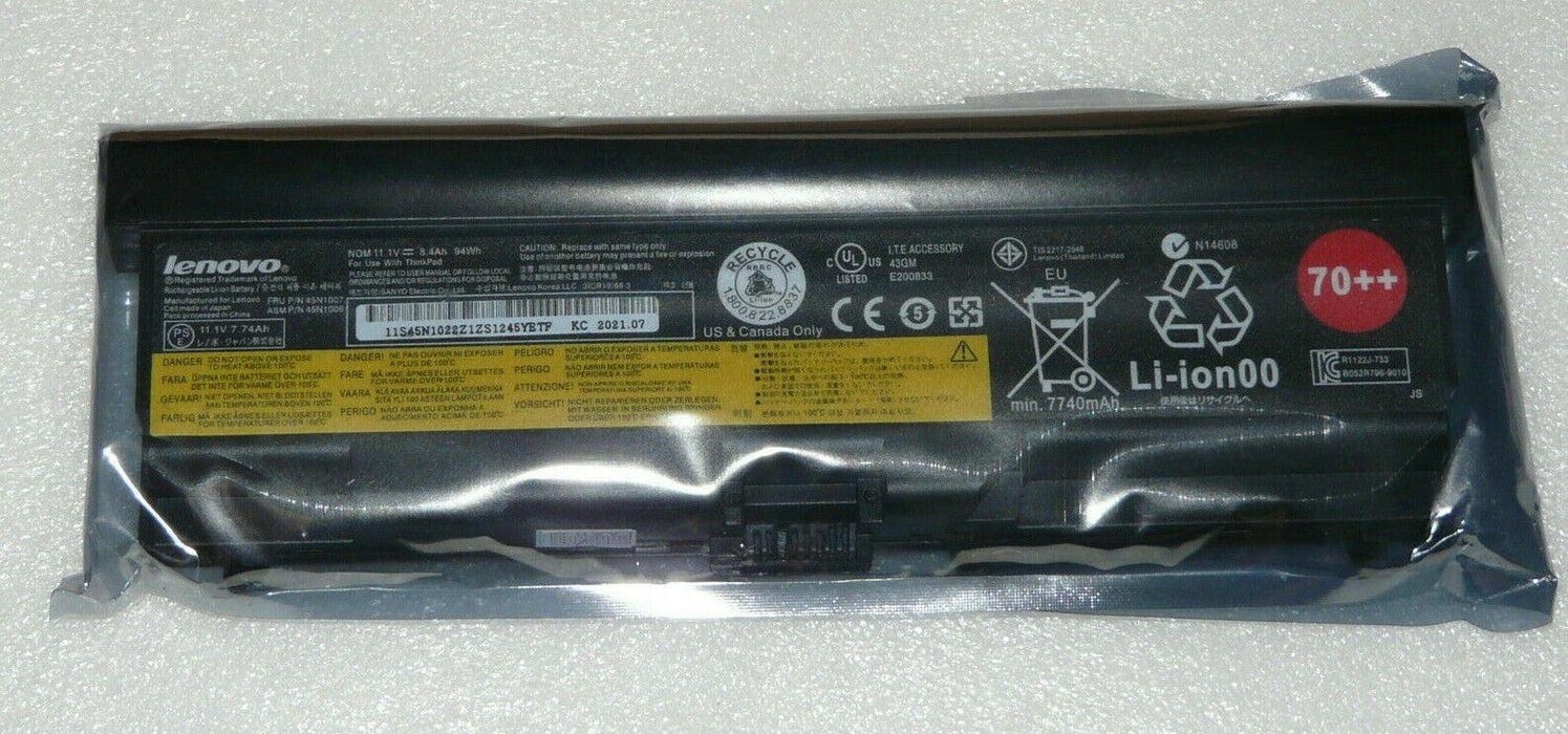 GENUINE LENOVO THINKPAD T420 T430 L410 L510 T510 W530 70++ 9CELL BATTERY 45N1007
