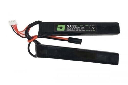 Airsoft Battery Nuprol NP NP Power 2600mah 11.1v LiPo Twin-Stick Battery  8110