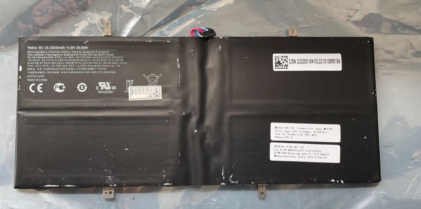 Genuine Nokia BC-3S battery 2030MAH 14.8V NOKIA LUMIA 2520 WIFI/4G TABLET