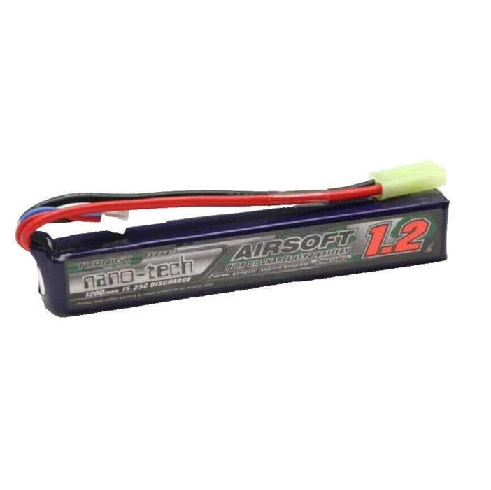 Turnigy Nanotech Airsoft Battery Lipo Tamiya Connector 1200MAH 11.1V 3S 15~25C