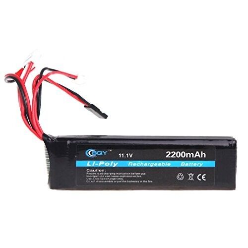 BQY Transmitter LiPo Battery 11.1V 2200mAh 3 connector for JR Futaba Walkera