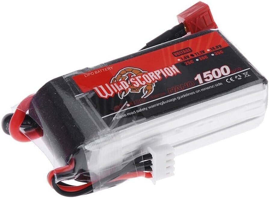 Jimi Wild Scorpion 11.1V 1500mAh 25C MAX 35C Lipo Battery 3S T Plug