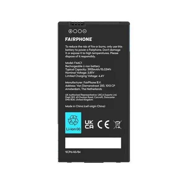 Fairphone 4 Battery - For Mobile Phone - Rechargeable - 3950 mAh V1 LI-L3905