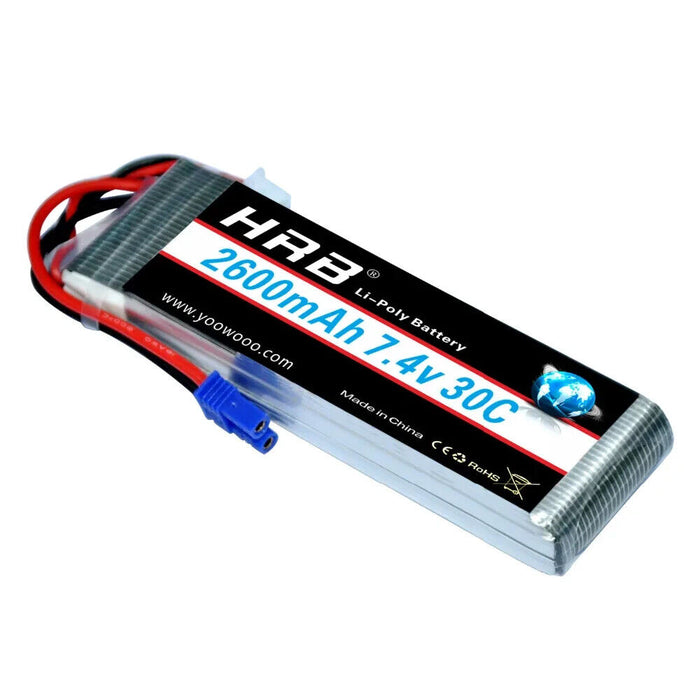 HRB RC Lipo 2s Hubsan H501S 4X battery 7.4V 2600mah 2700mah 10C 30C EC2 Battery
