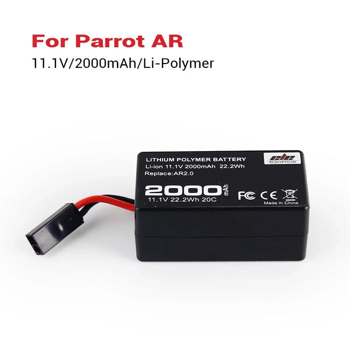 ELEOPTION Battery For Parrot AR.Drone 2000mAh 11.1V Powerful Li-Polymer