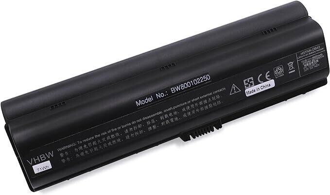 vhbw LI-ION BATTERY (6600mAh,10.8V) compatible with HP Pavillion DV6130, DV6130C