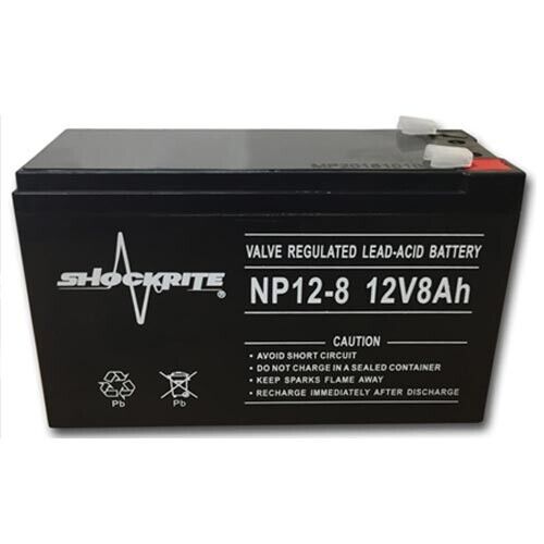 Shockrite Solar Energiser Replacement Battery NP12-8 12V 8Ah