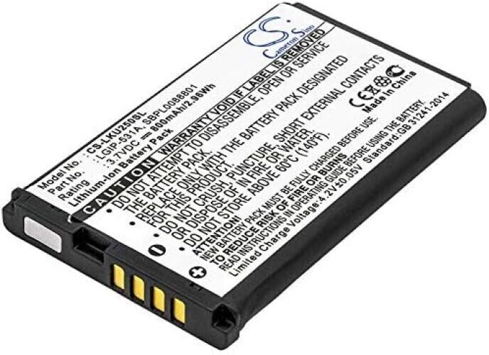 CS-LKU250SL Battery 800mAh compatible with [LG] 236C, 237C Brand new