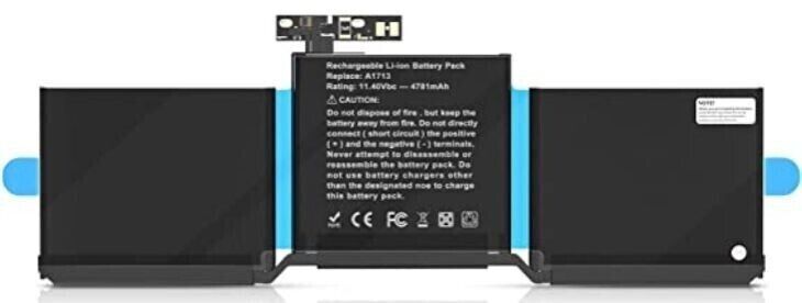 Replacement Battery for Apple MacBook Pro 13" A1713/A1708 (2016) USED